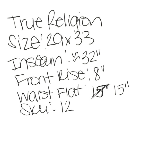 True Religion Y2K Joey Big T Flare Jeans Womens Size 29x33 Measures 32” Inseam - Picture 4 of 16